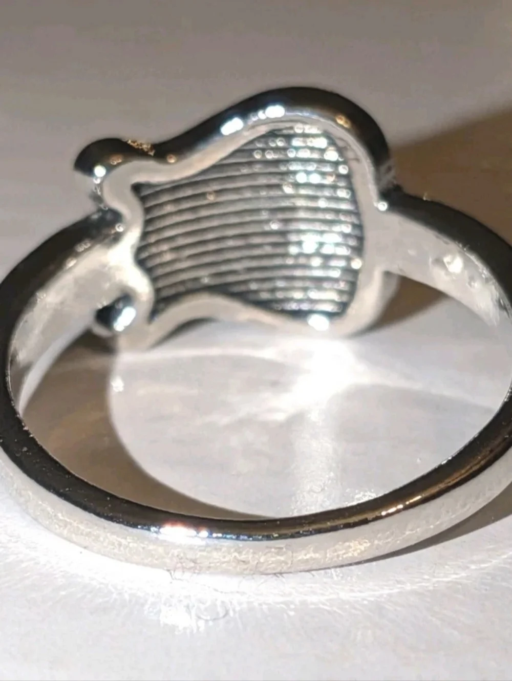 Elvis Inspired Silver Plated Guitar Red Enamel   Unisex Intricate Detailed Ring